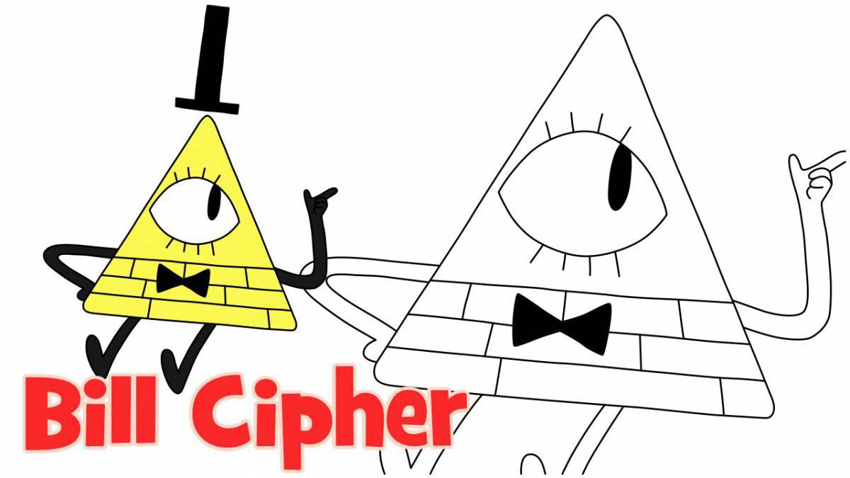 Animated cipher bill coloring page