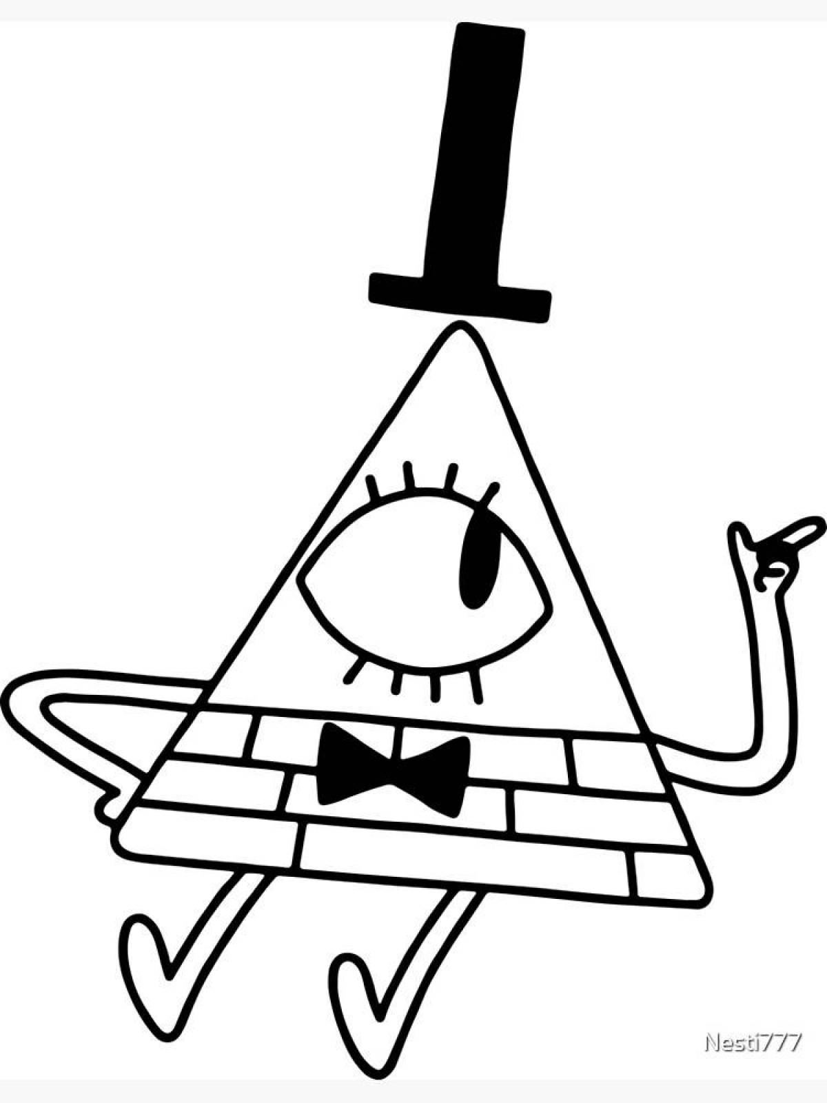 Bill Cipher's mesmerizing coloring page