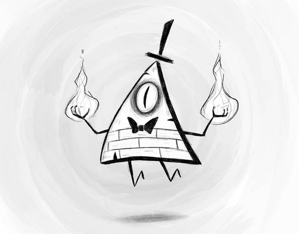 Drawing bill cipher coloring book