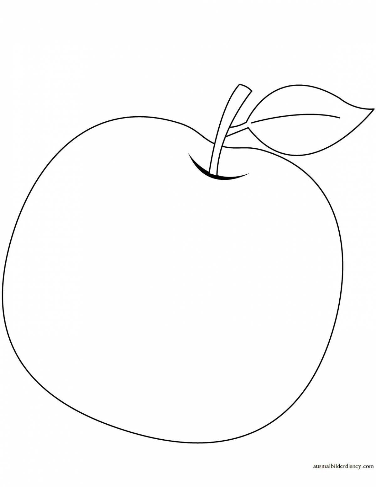 Fun coloring apple