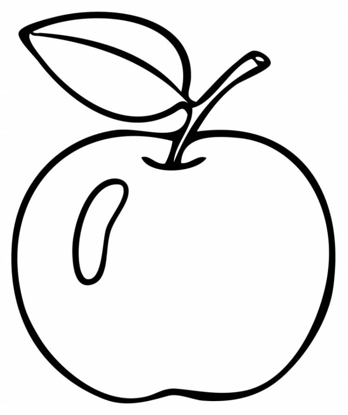 Charming apple coloring book