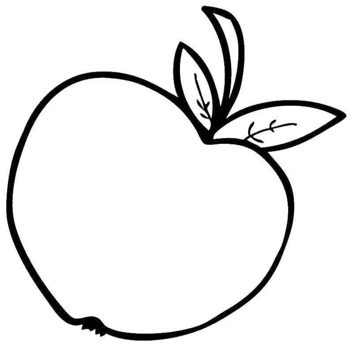 Раскраска яблоко - 15 (Яблоня)