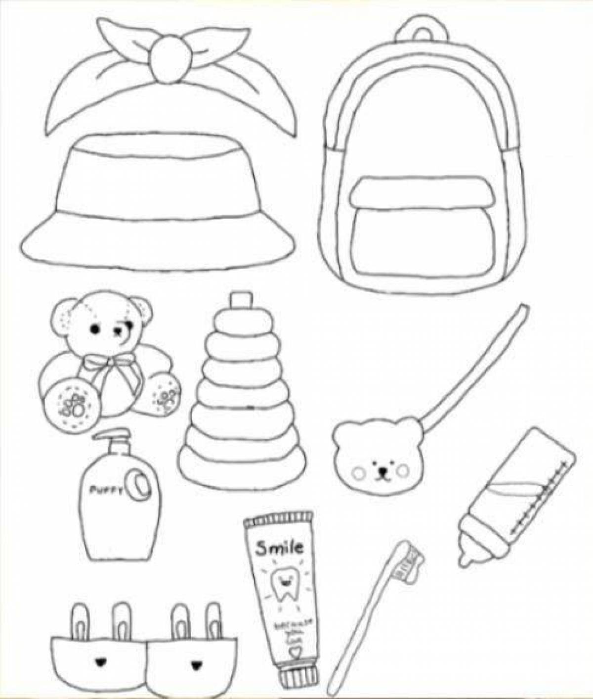 Dazzling cosmetics coloring page for lalafanfan duck