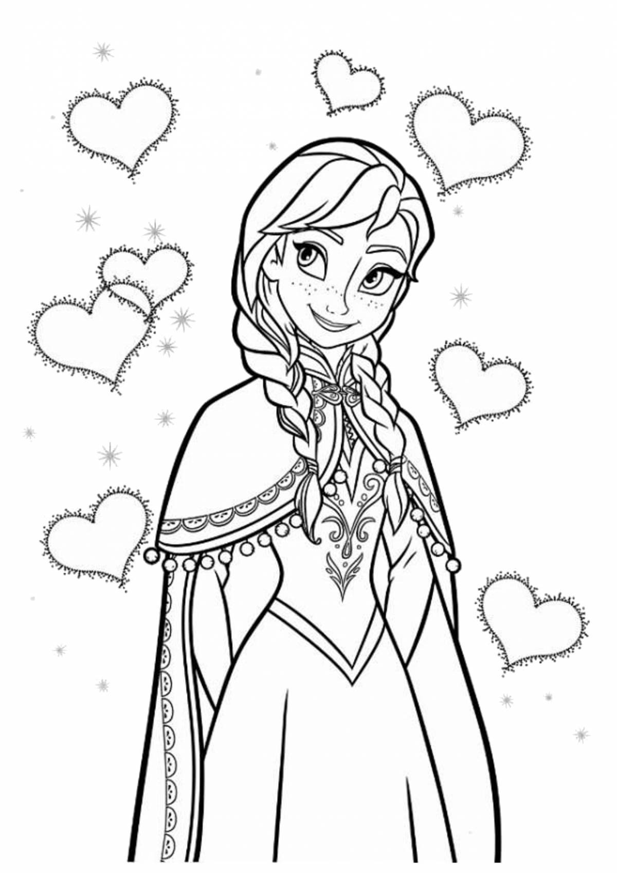Elsa and Anna Frozen shining coloring book