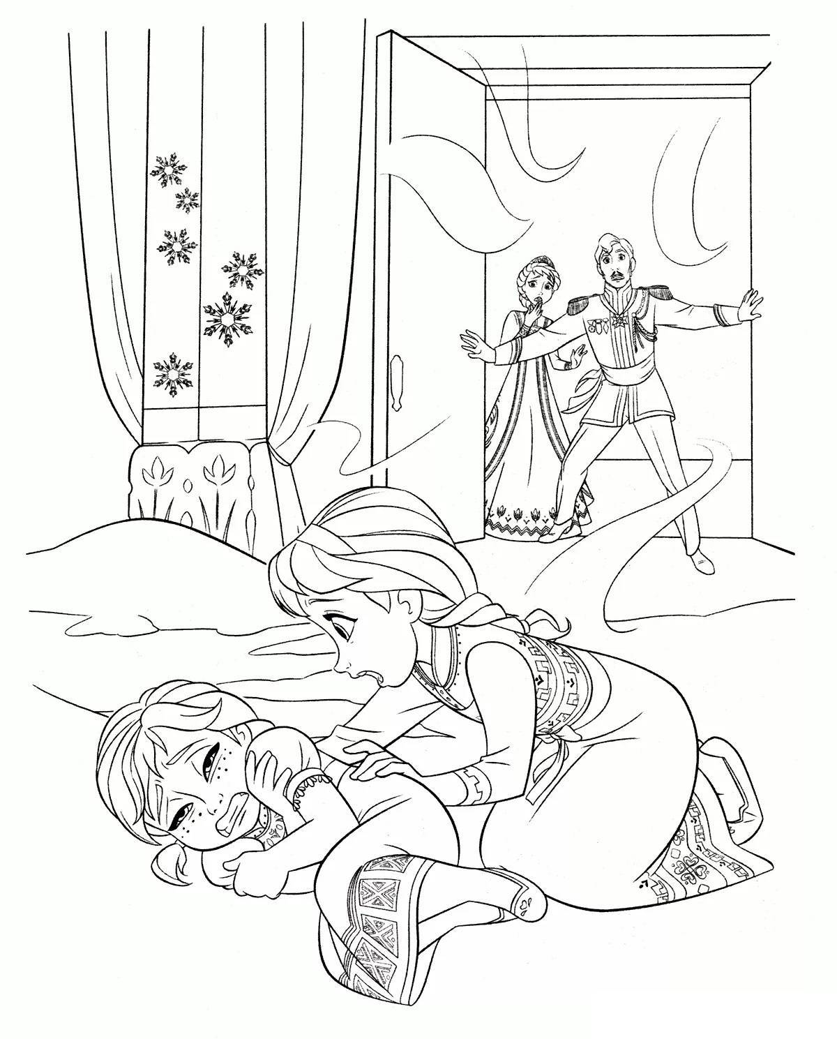 Elsa and Anna Frozen's dazzling coloring book