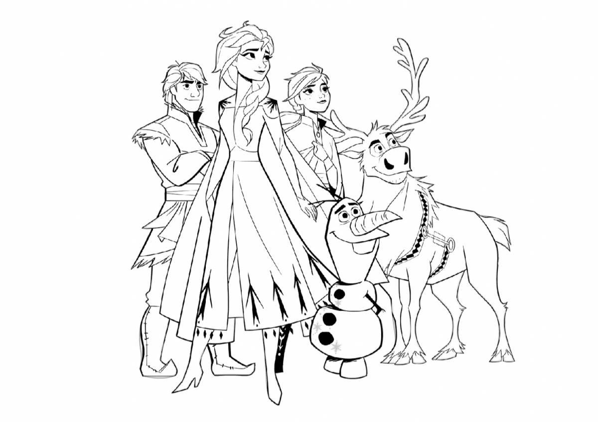 Elsa and Anna Frozen fun coloring book