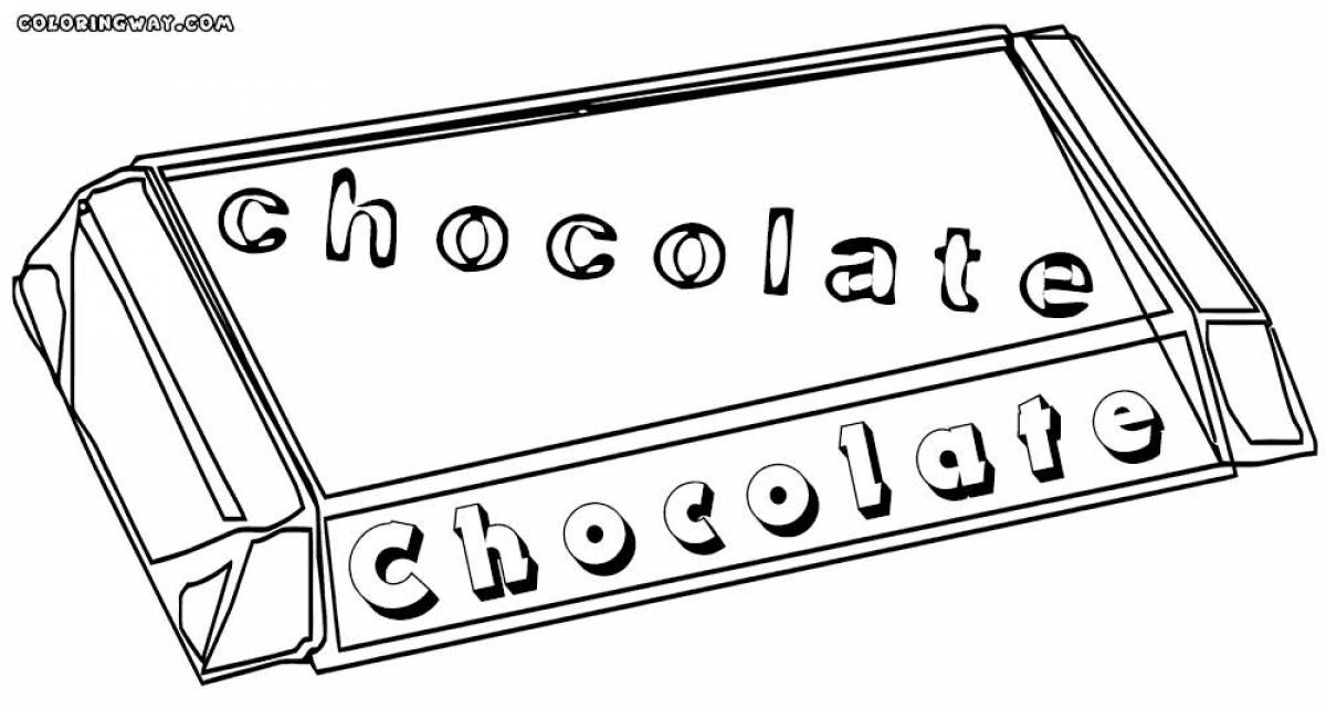 Декоративная раскраска шоколадный батончик