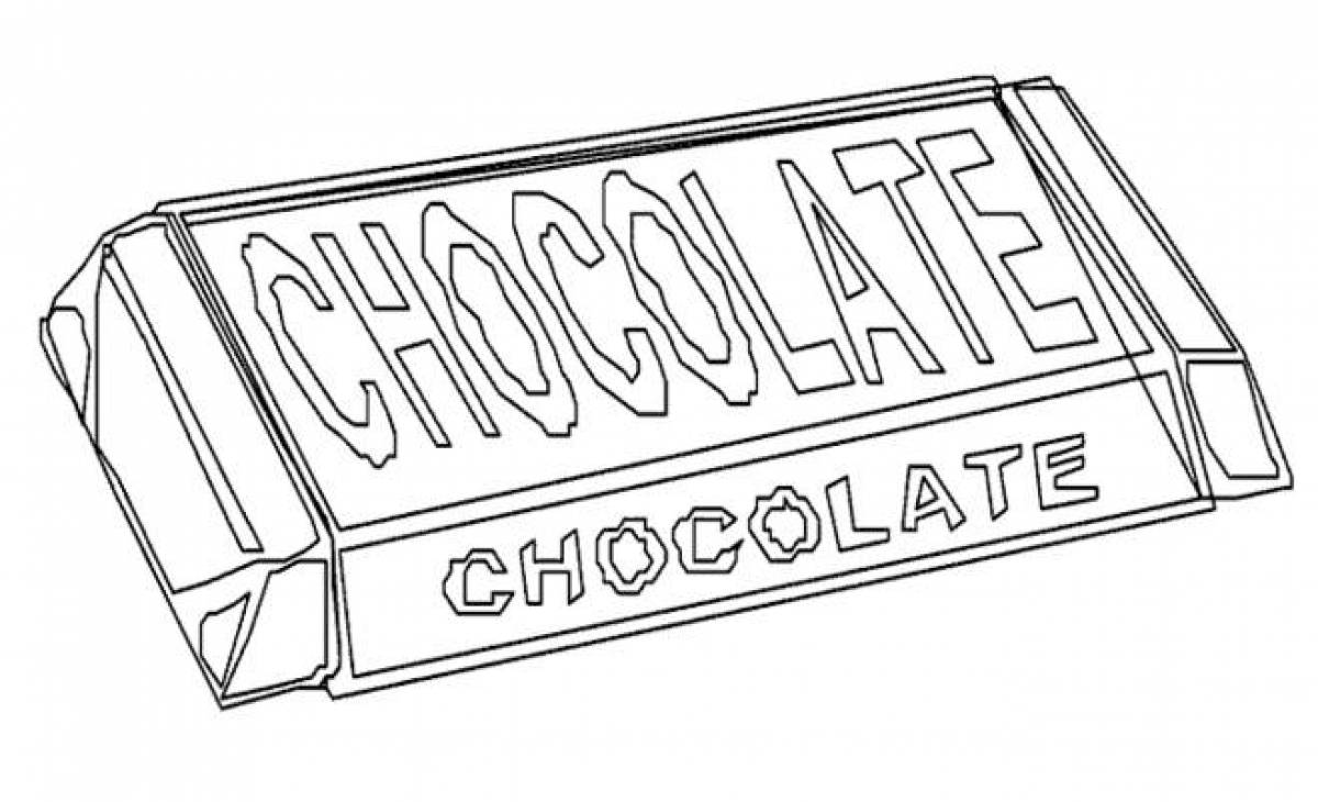 Игристая раскраска шоколадный батончик