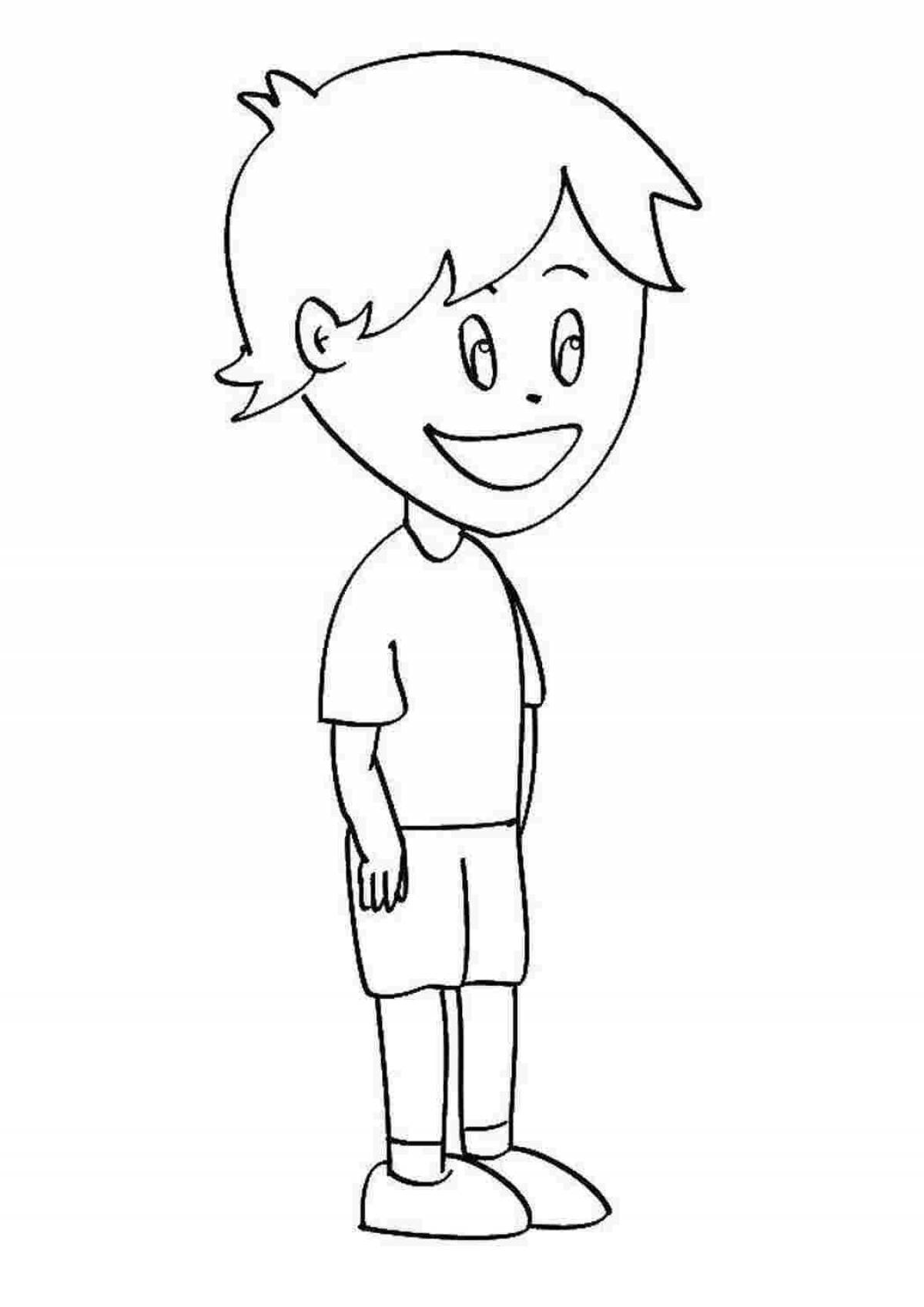 Animated coloring boy