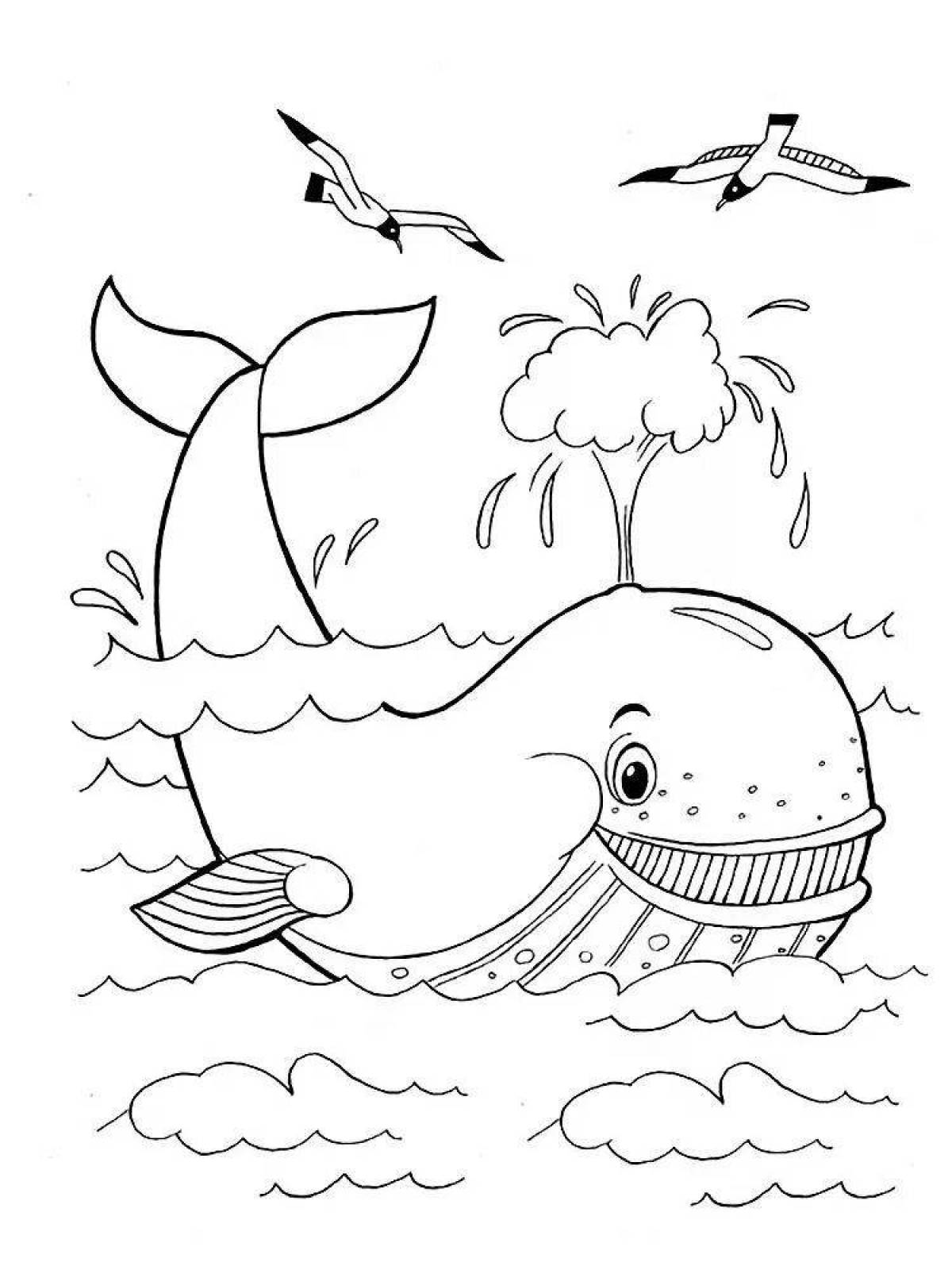 Great whale coloring book for kids