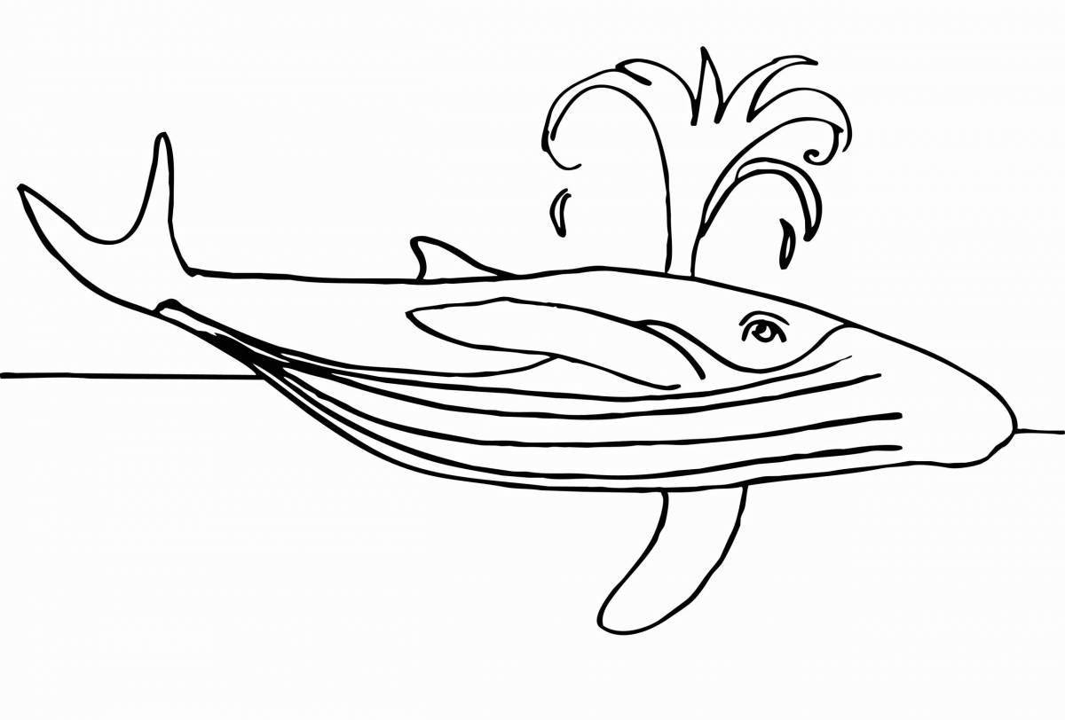 Crazy whale coloring pages for kids