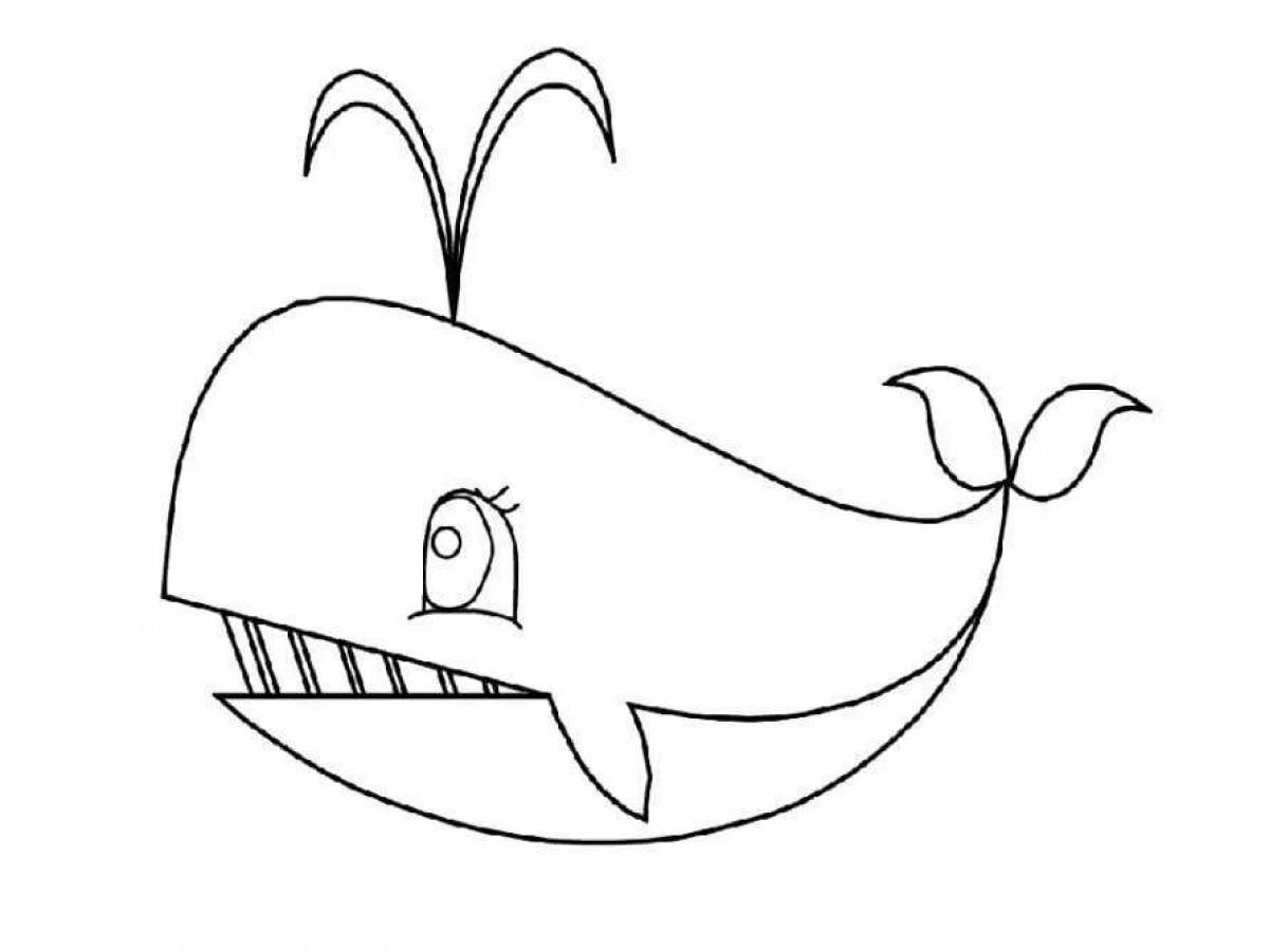 Color-frenzy whale coloring page for kids