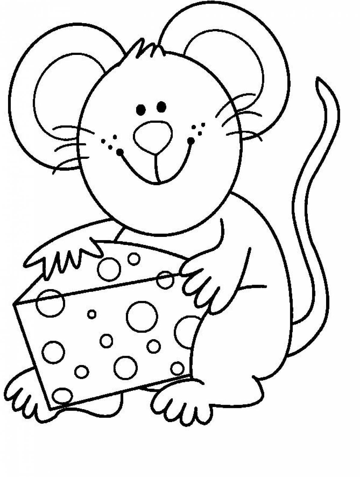 Outstanding mouse coloring page