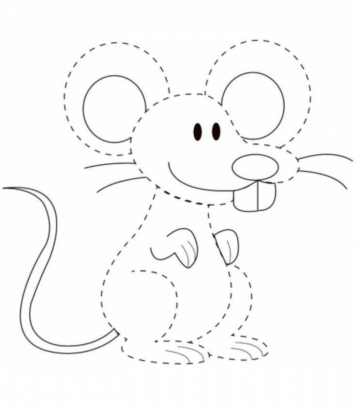 Странная раскраска мышонка