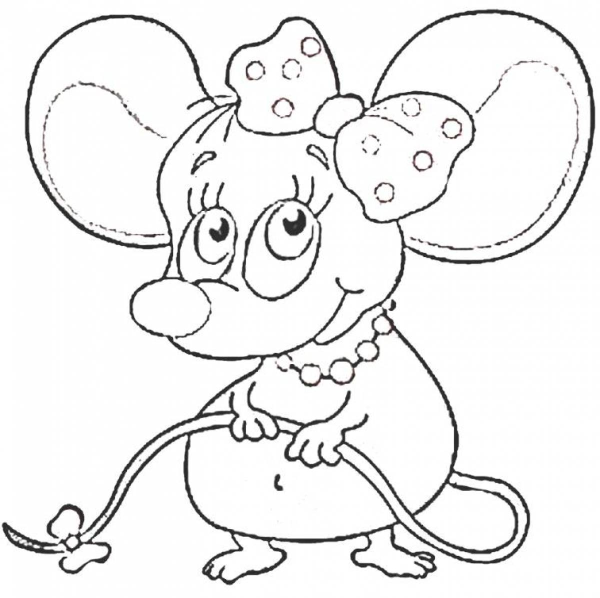 Inspirational little mouse coloring page