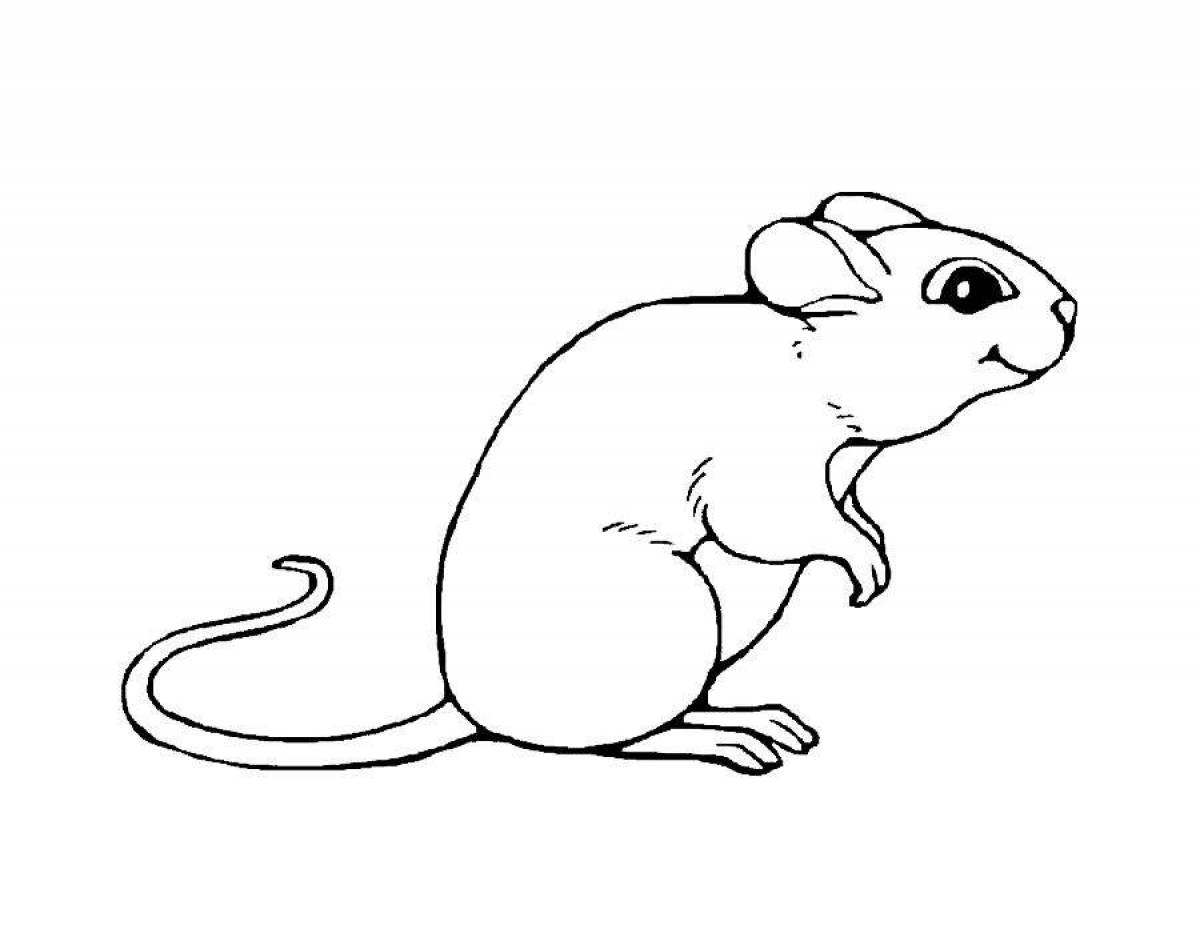 Фантастическая раскраска мышонка