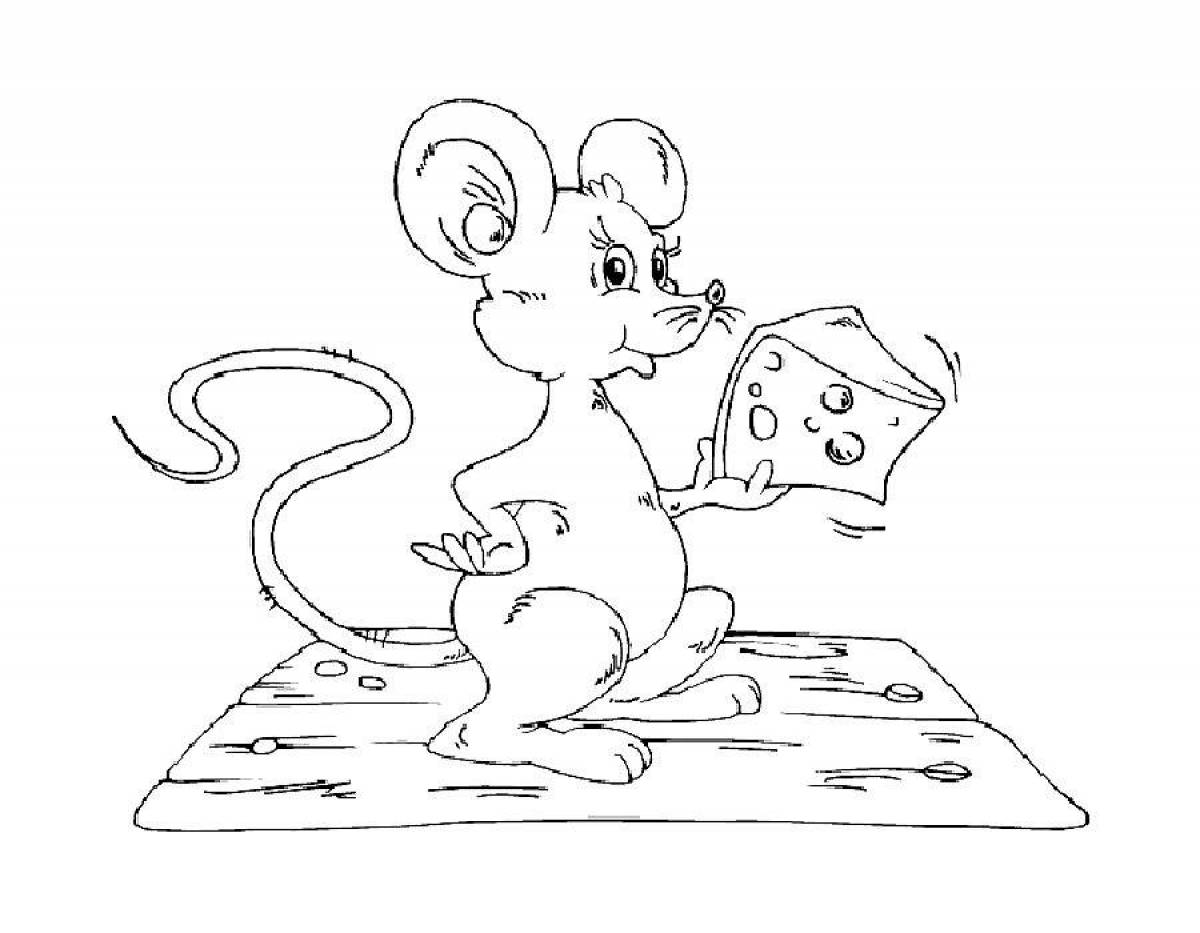 Картинки-раскраски для малышей «Мышонок и обезьянка» 2 в 1, Фантазер