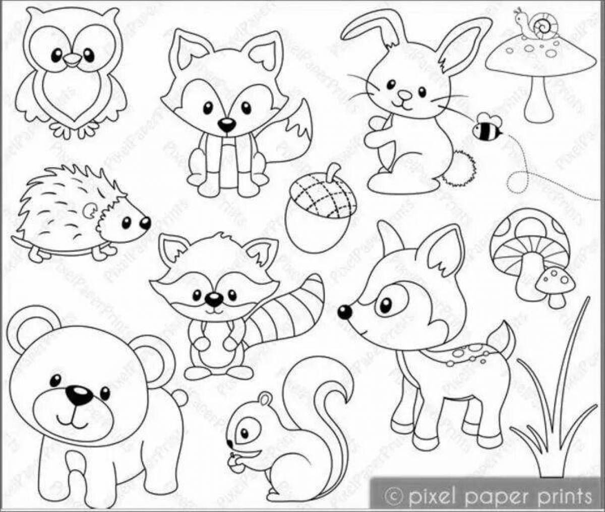 Cute coloring drawings