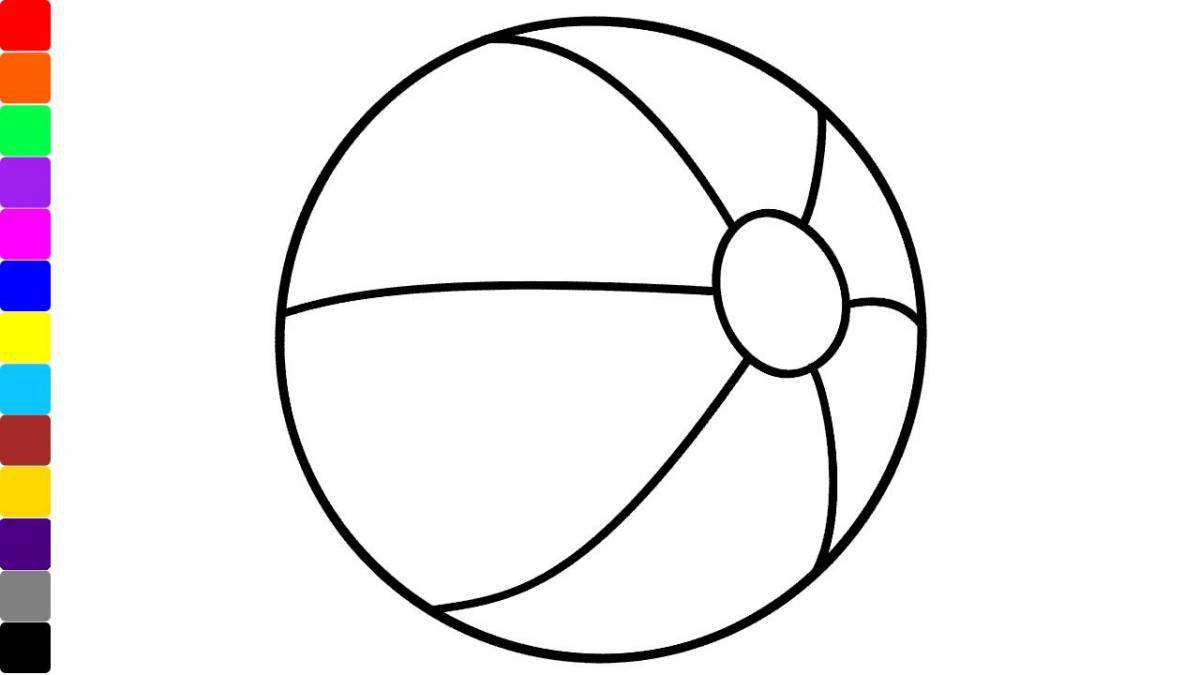 Милый мяч раскраски для детей