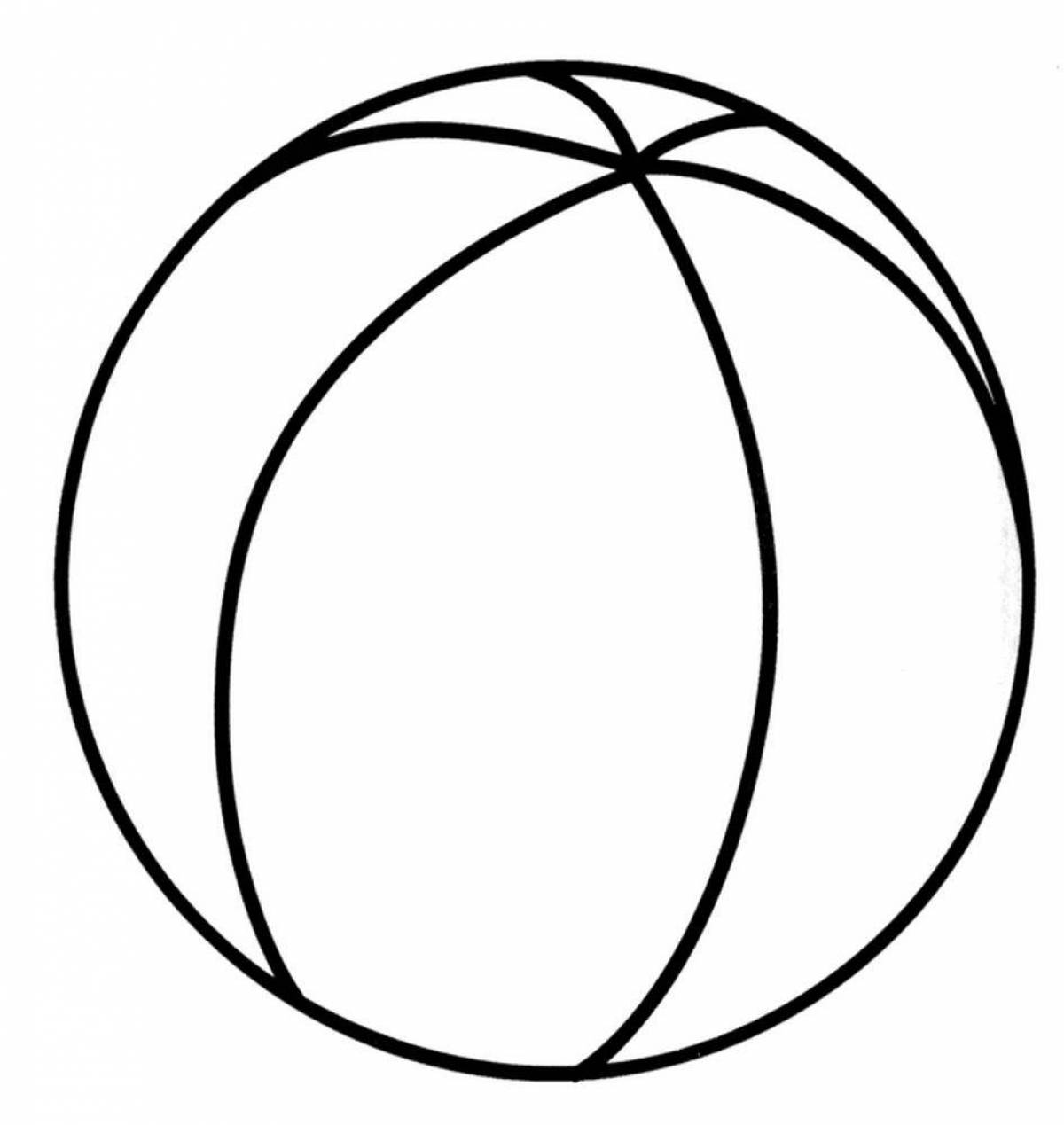 Coloring page excited ball for kids