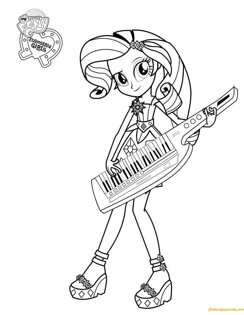 Delightful coloring pages my little pony girls
