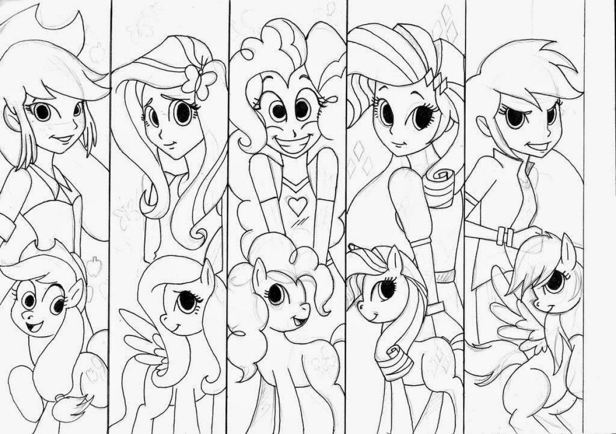 My little pony girls magic coloring book