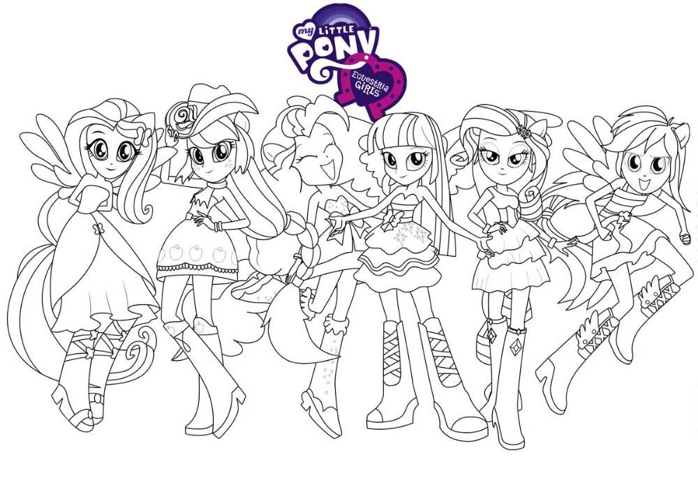 Great coloring my little pony girls