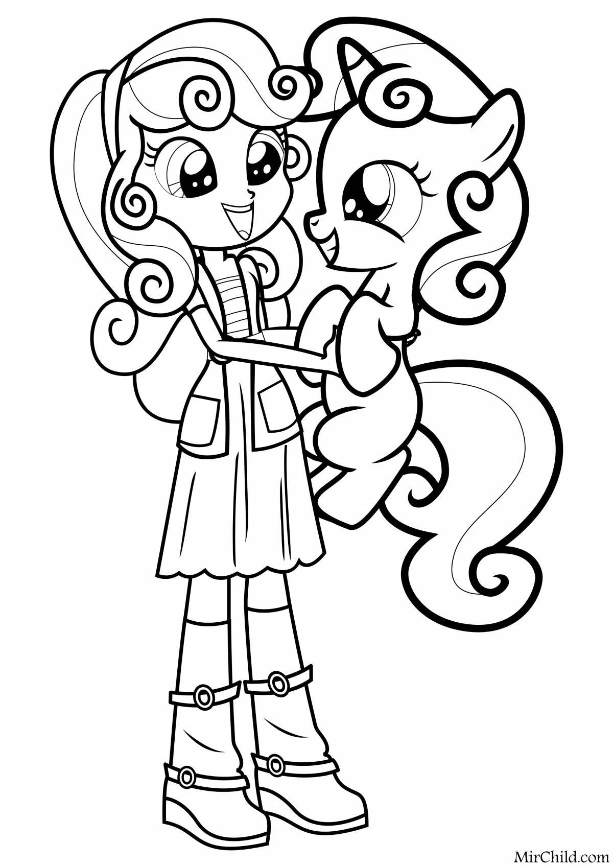 Coloring lively my little pony girls