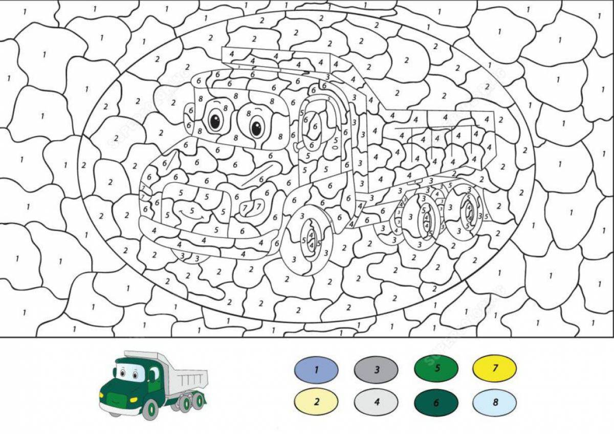 Увлекательная раскраска по номерам для мальчиков