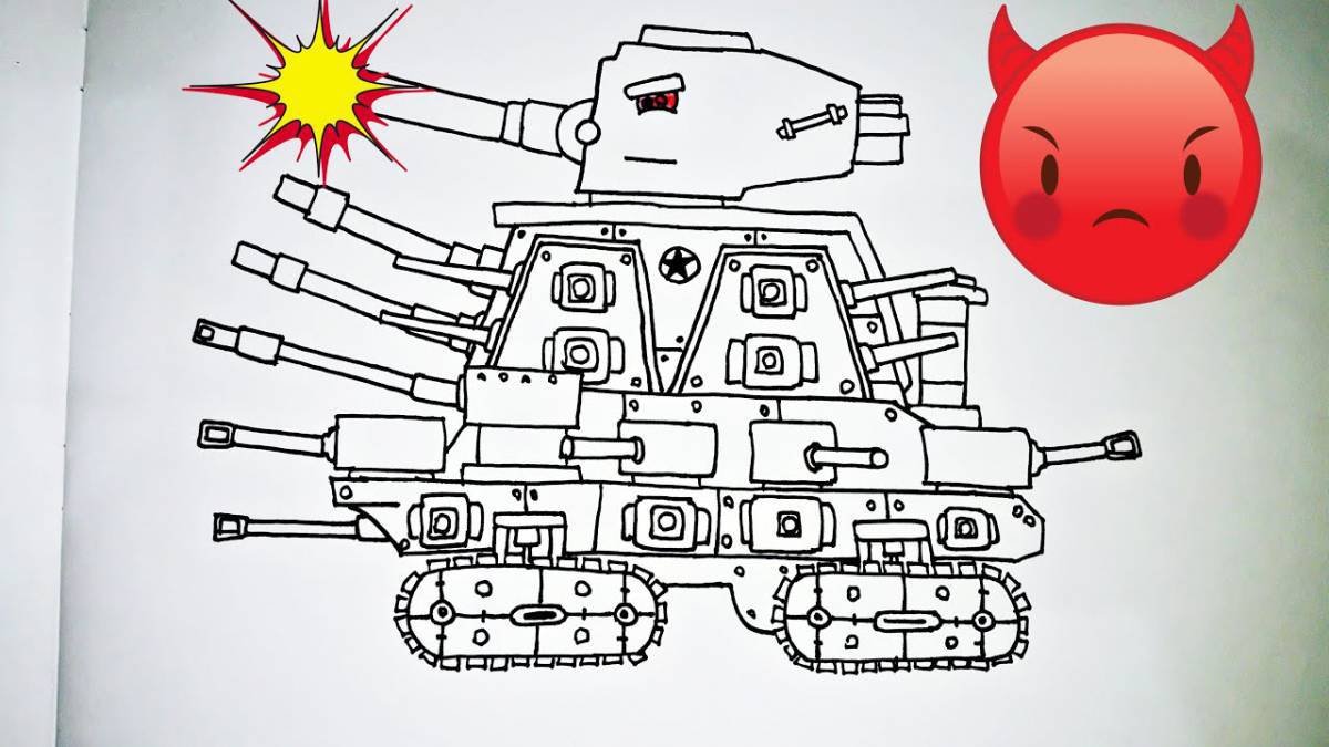 Bold tank coloring page