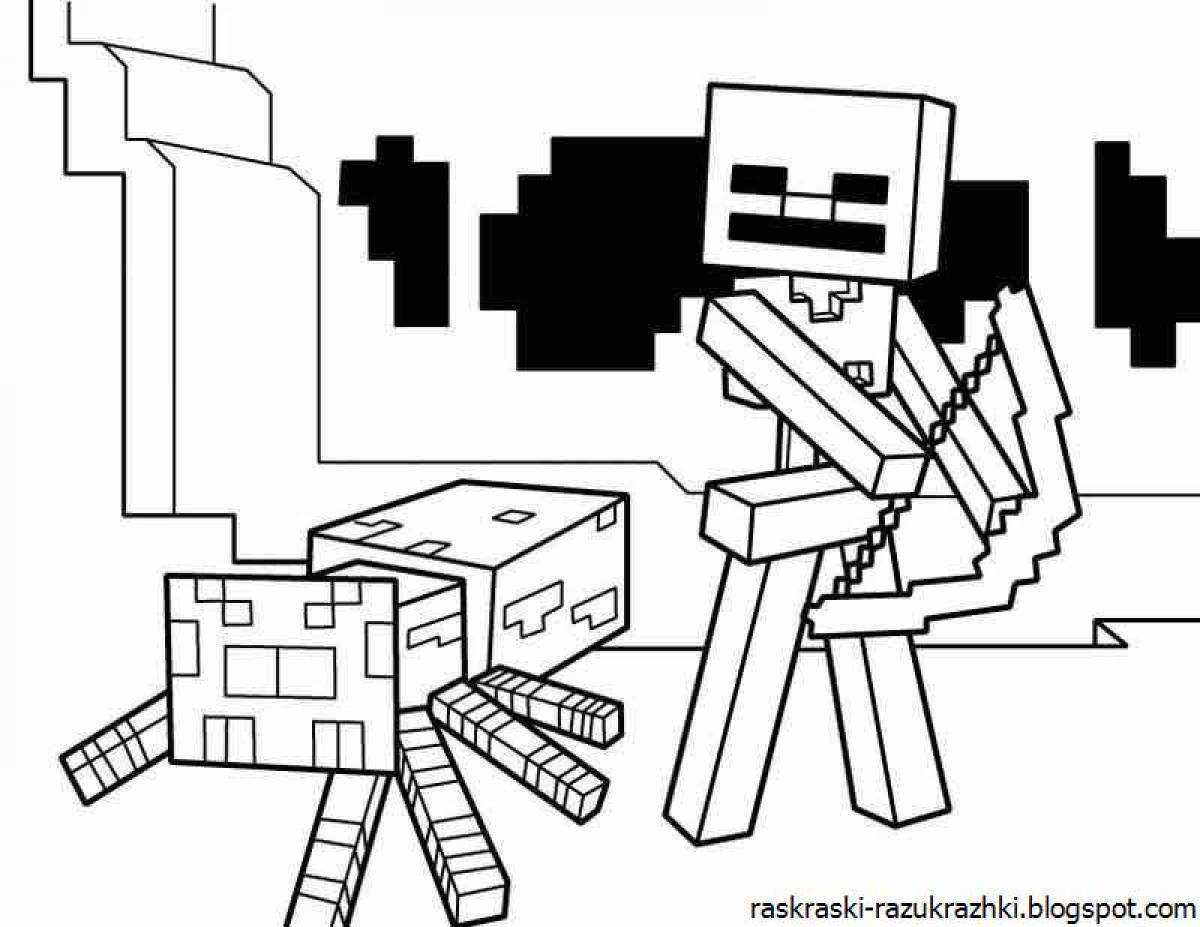 Amazing enderman coloring page