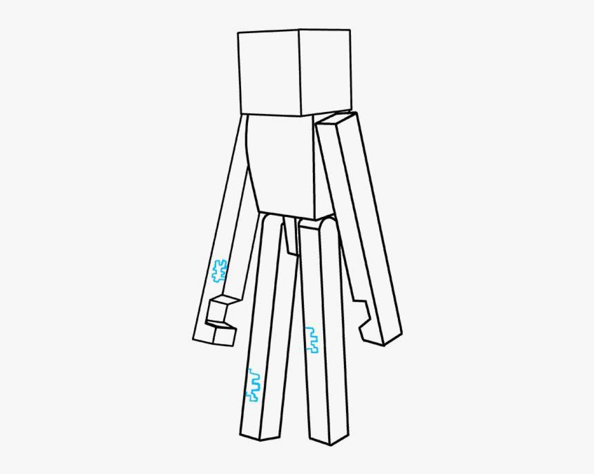 Awesome enderman coloring book