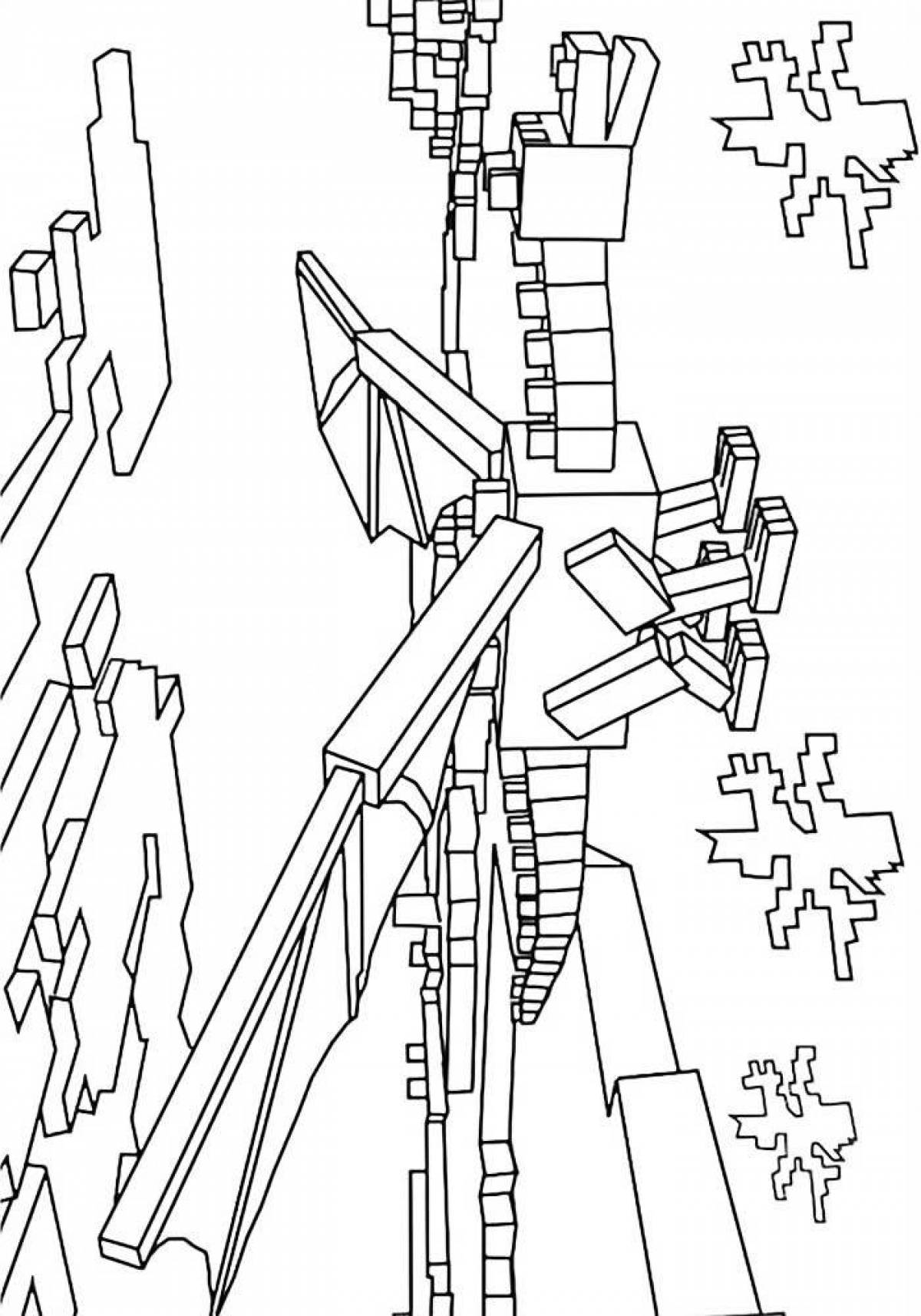 Lovely enderman coloring page
