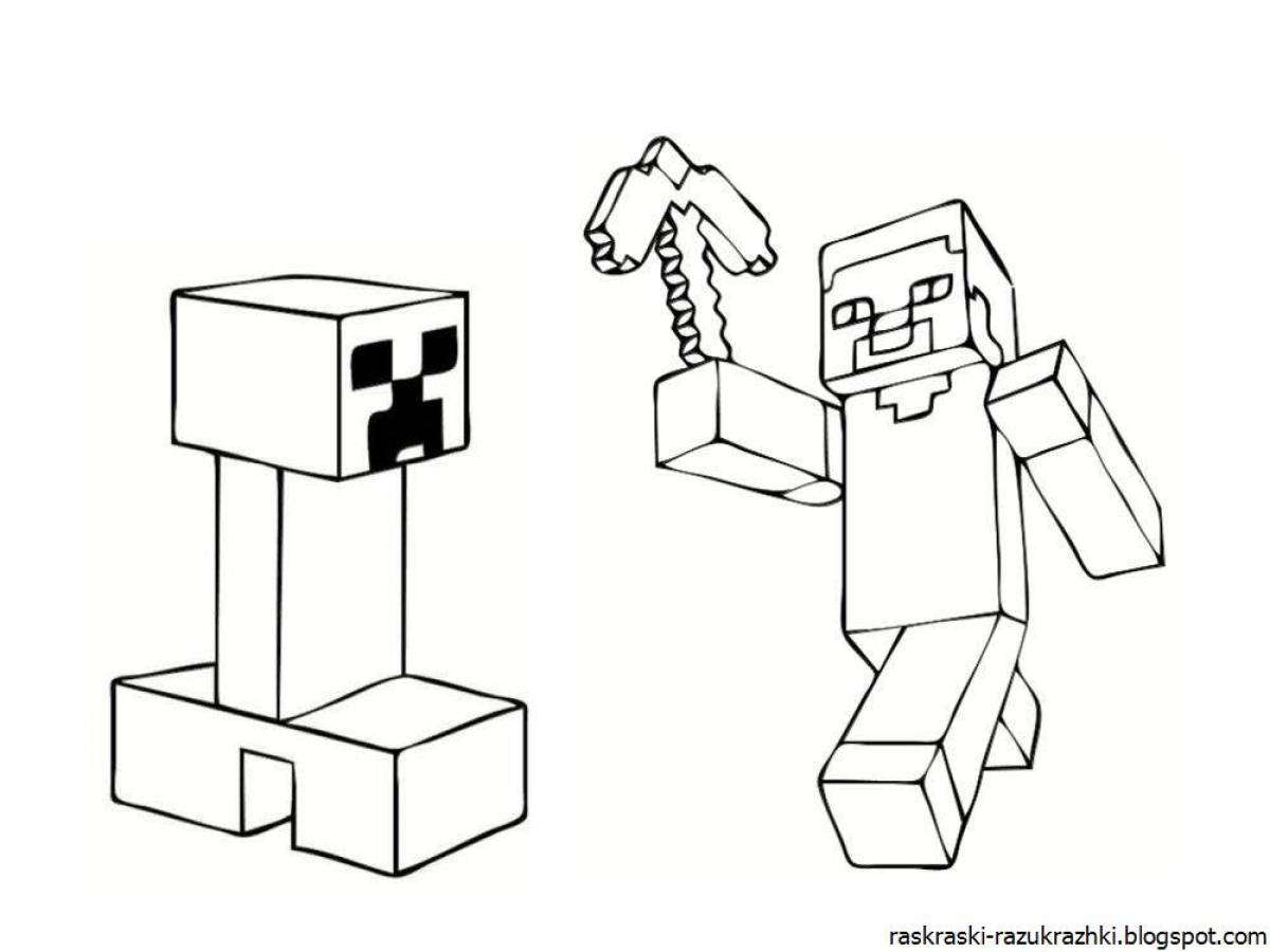 A funny enderman coloring book