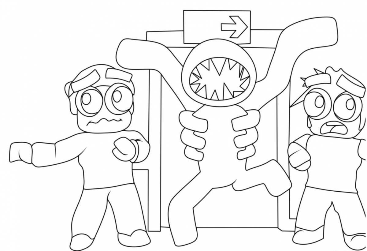 Roblox charming doors coloring page