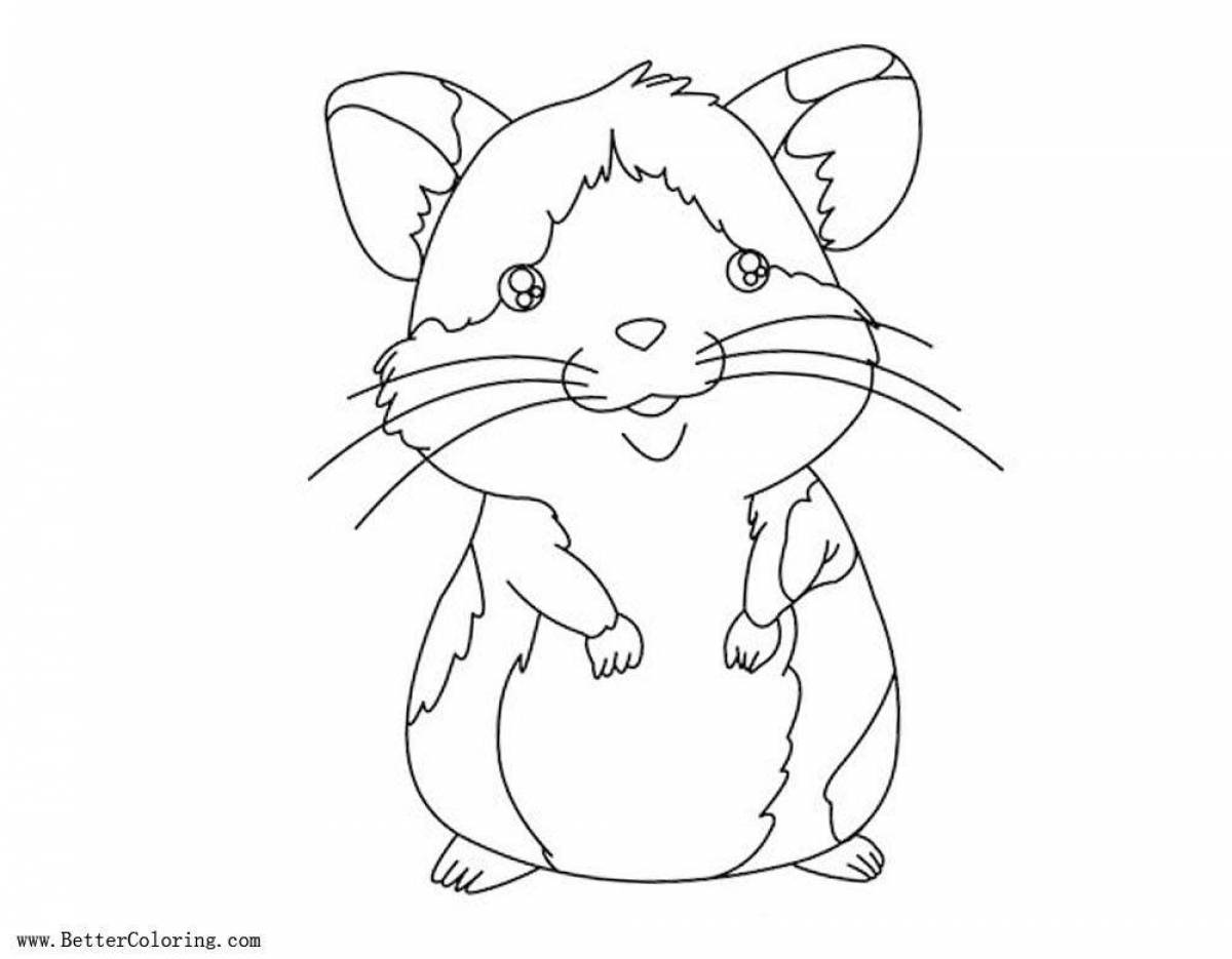 Fairy hamster coloring book for kids