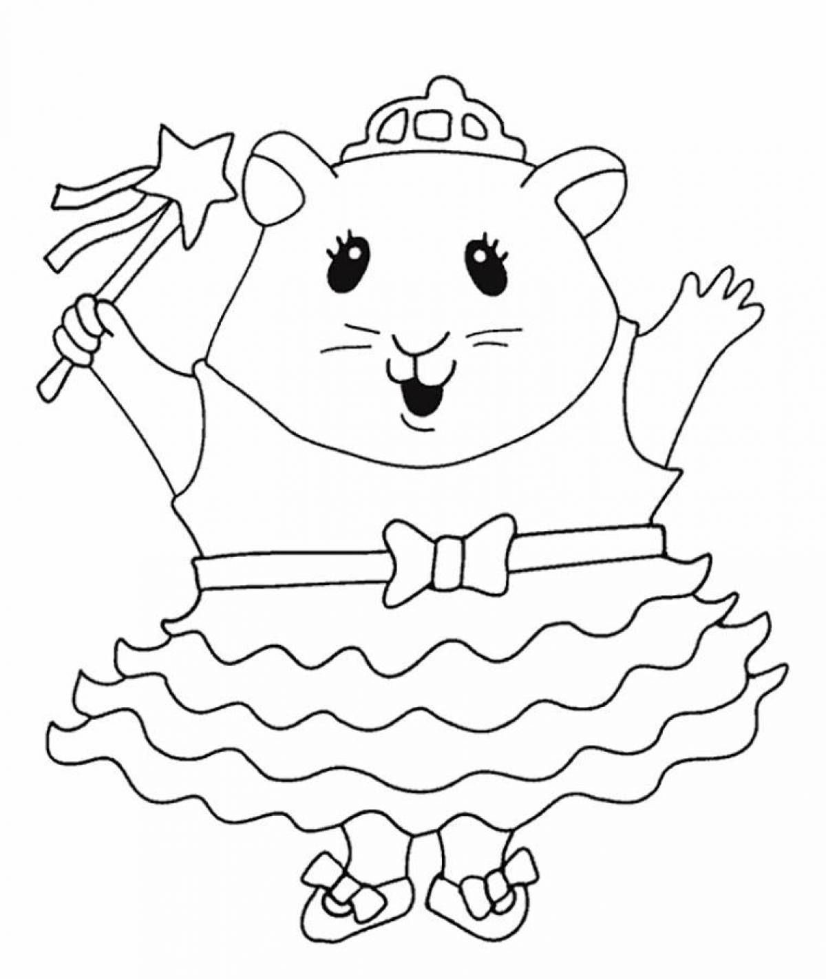 A wonderful hamster coloring book for kids
