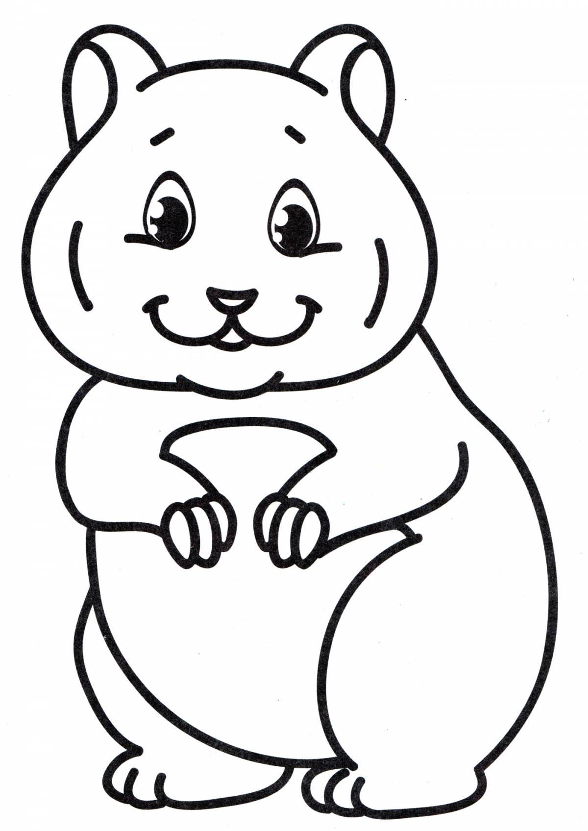 Live hamster coloring pages for kids