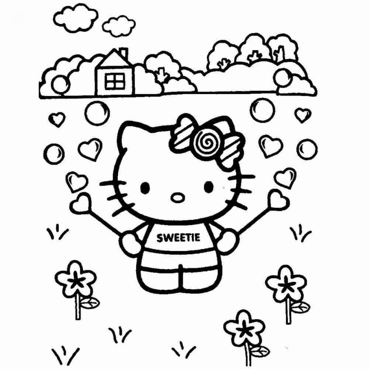 Сказочная раскраска hello kitty kurumi