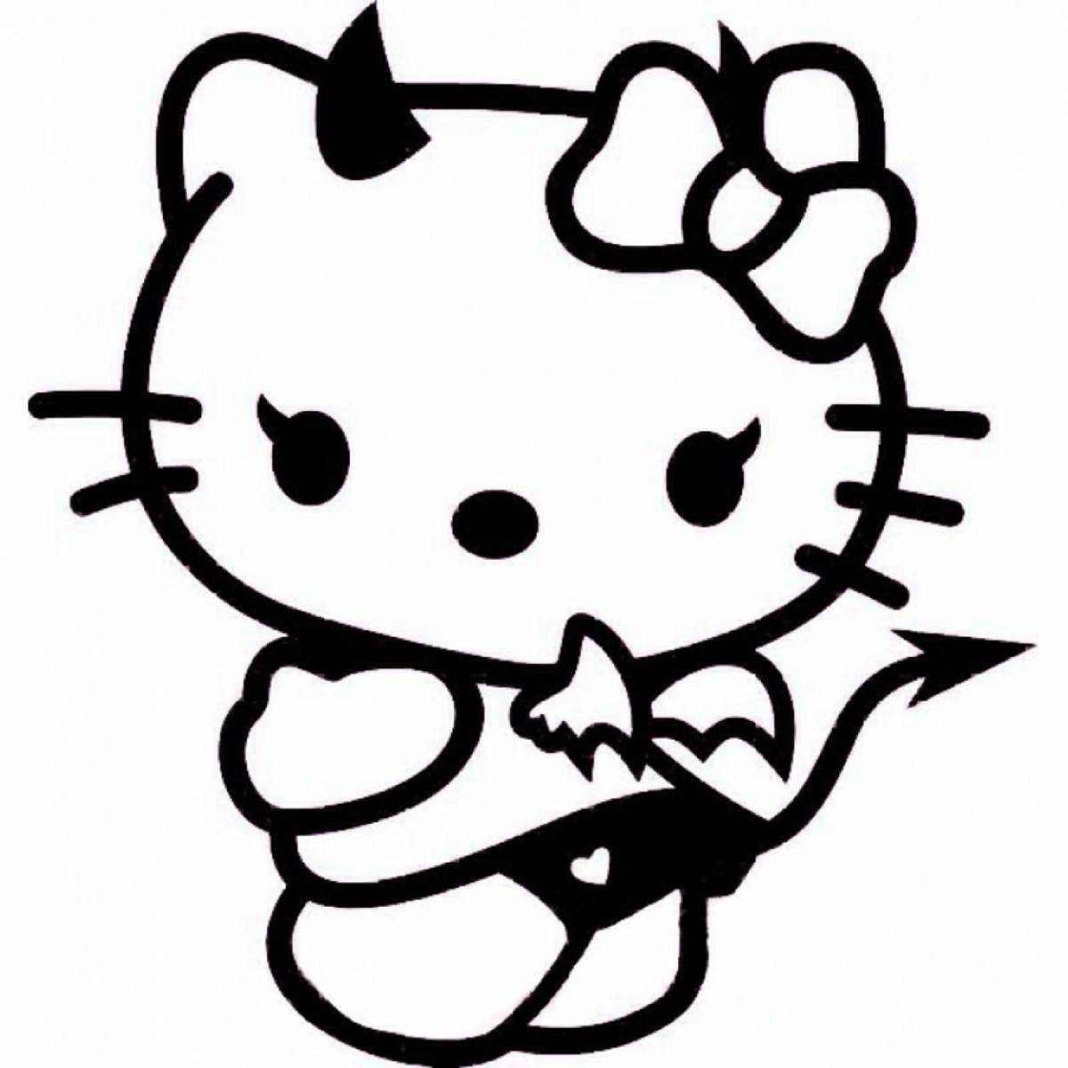 Чудесная раскраска hello kitty kurumi