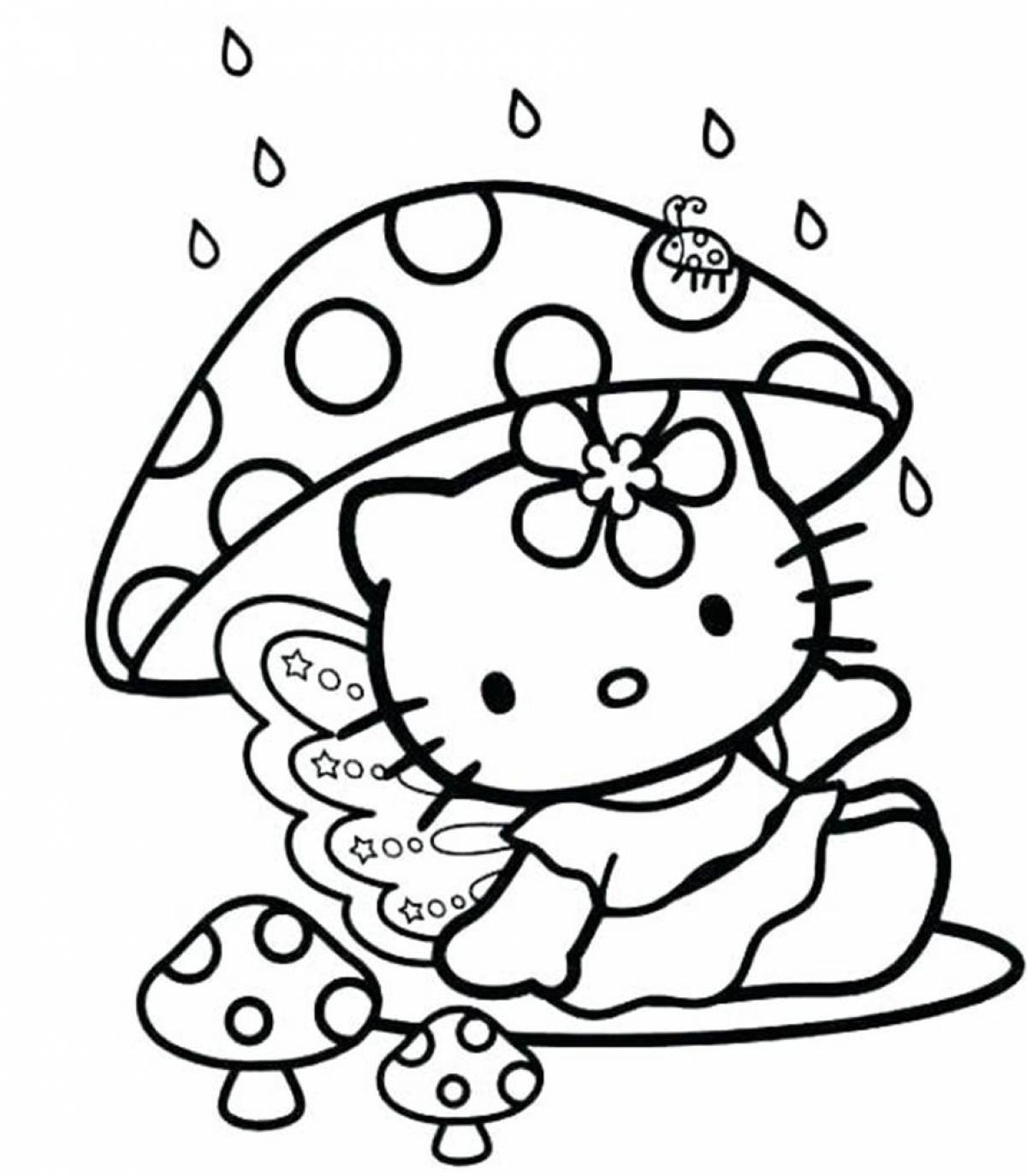 Вдохновляющая раскраска hello kitty kurumi
