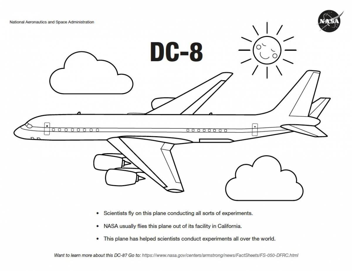 Amazing coloring pages with airplanes for 3-4 year olds