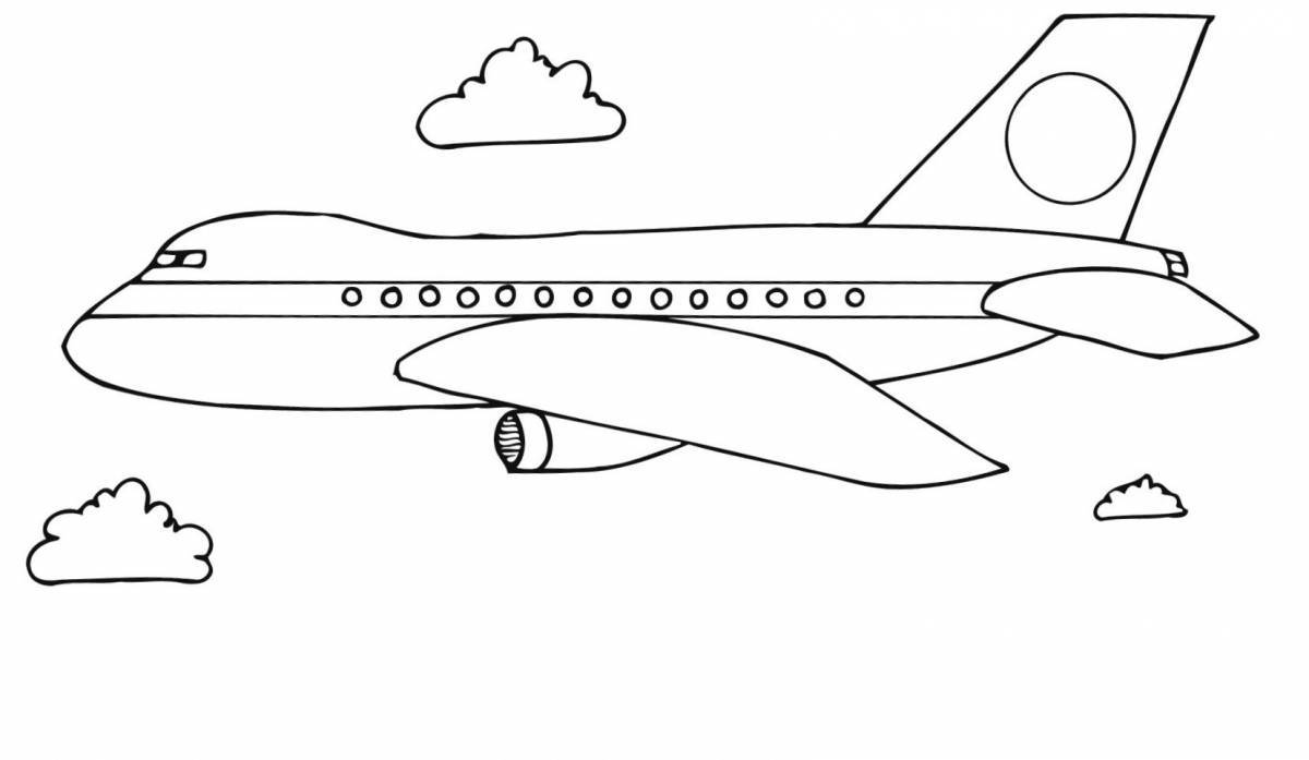 Great airplane coloring pages for 3-4 year olds