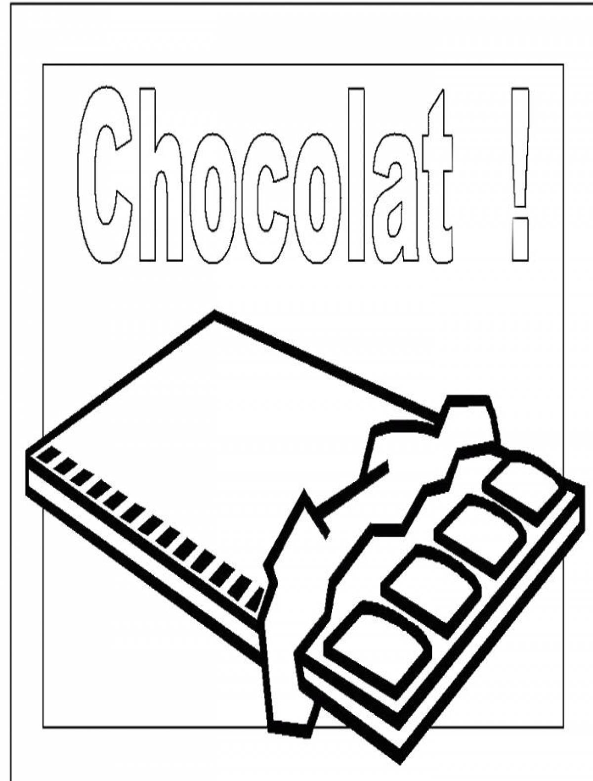 Раскраска питательный шоколад