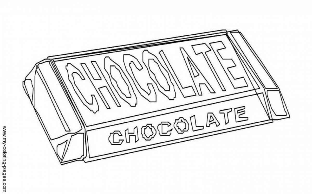 Sweetened chocolate coloring page