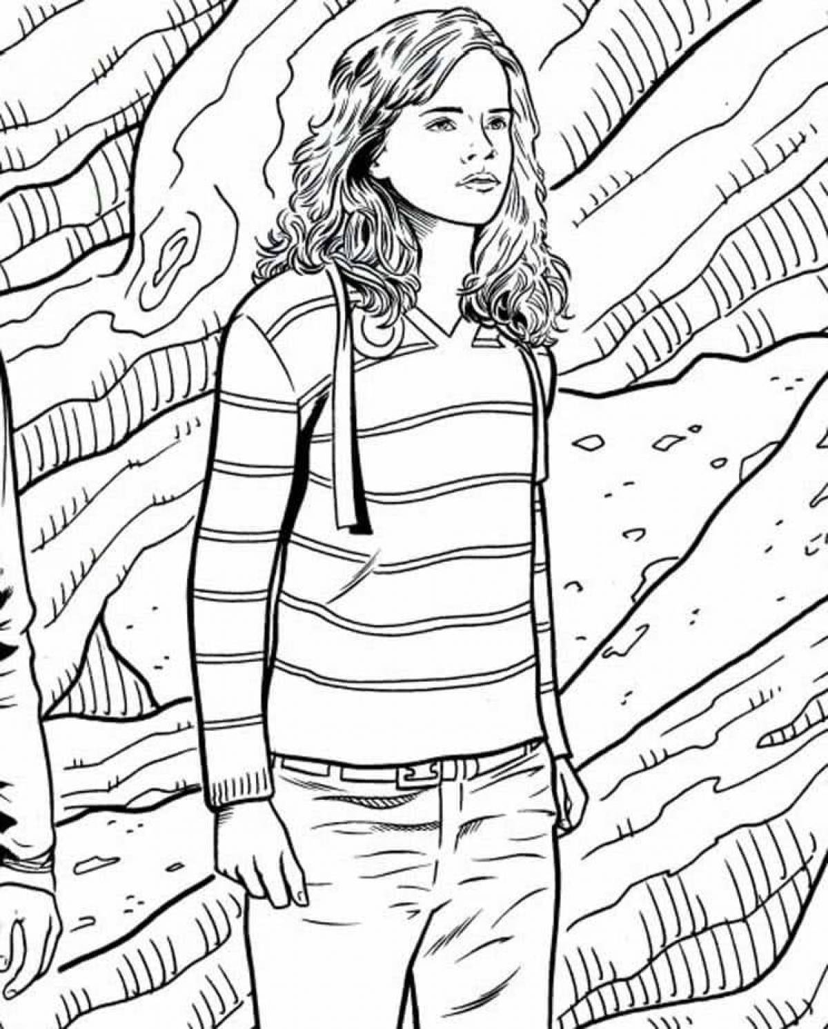 Gorgeous Hermione coloring book