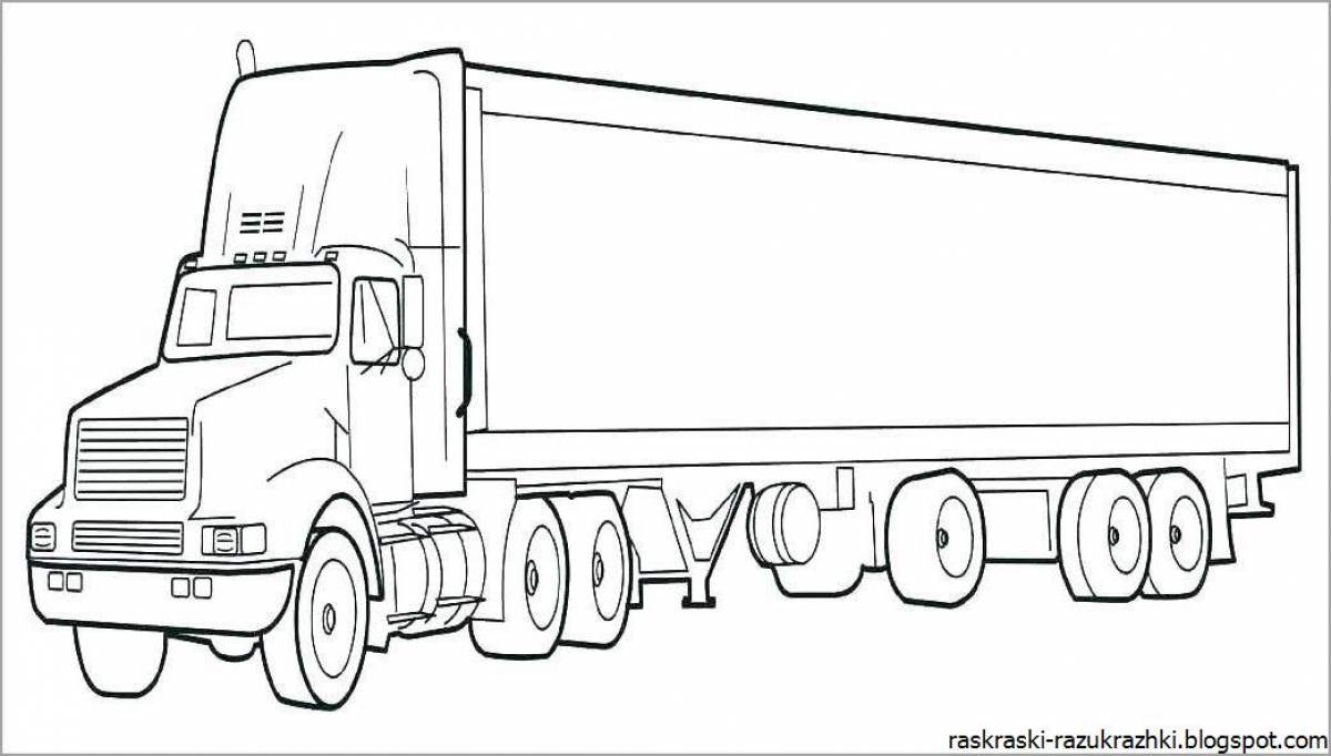 Charming truck coloring book