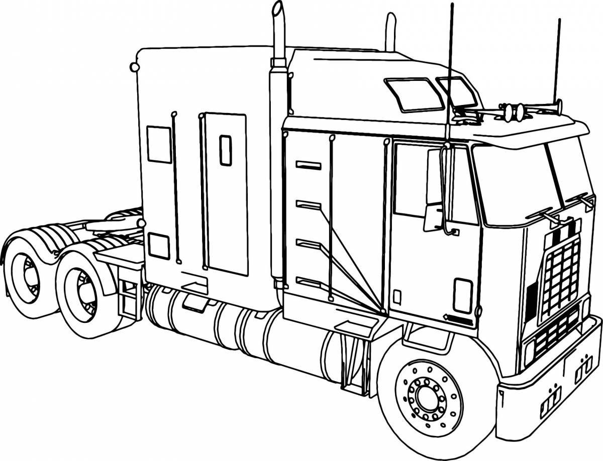 Outlandish truck coloring page