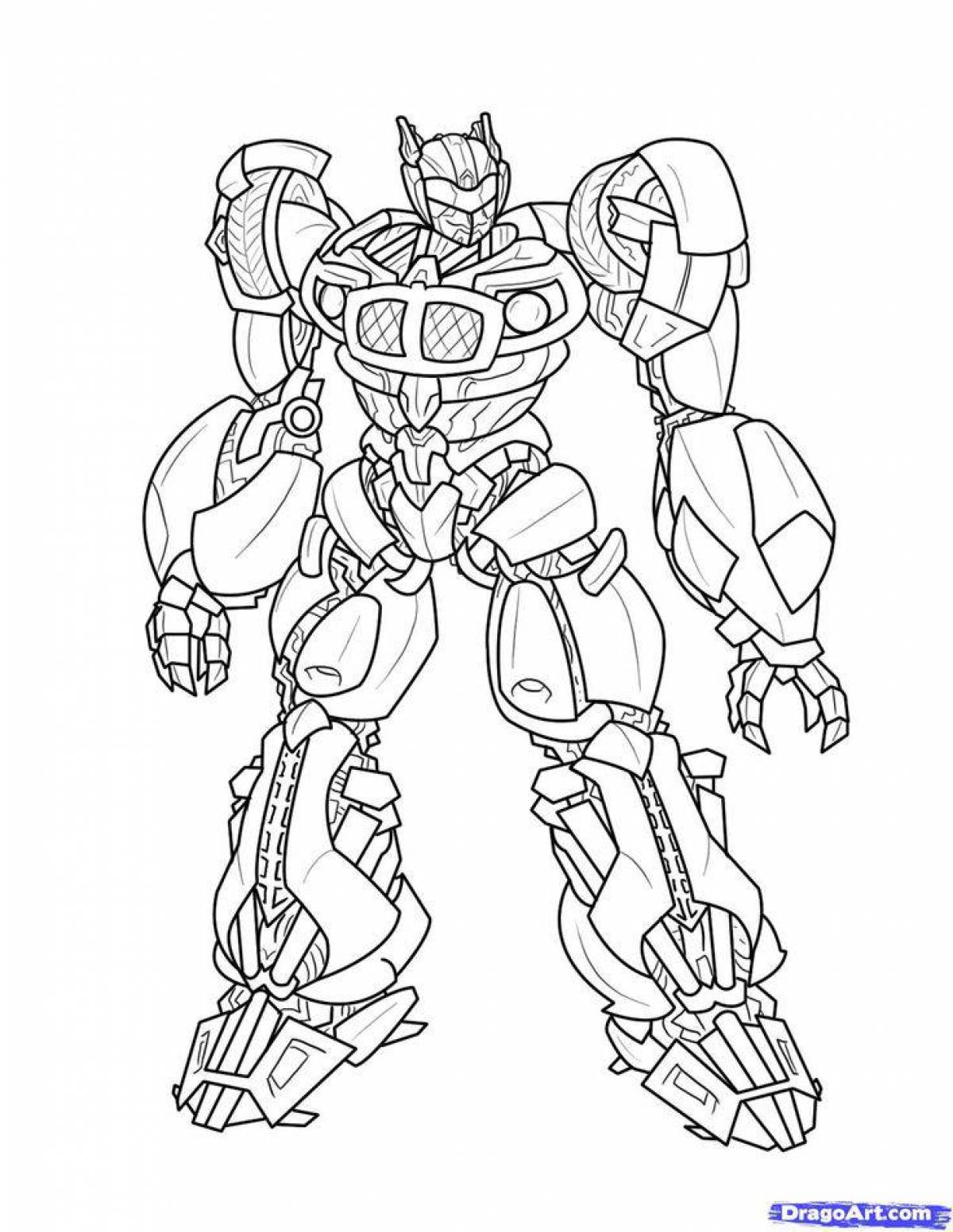 Attractive transformers coloring pages for kids