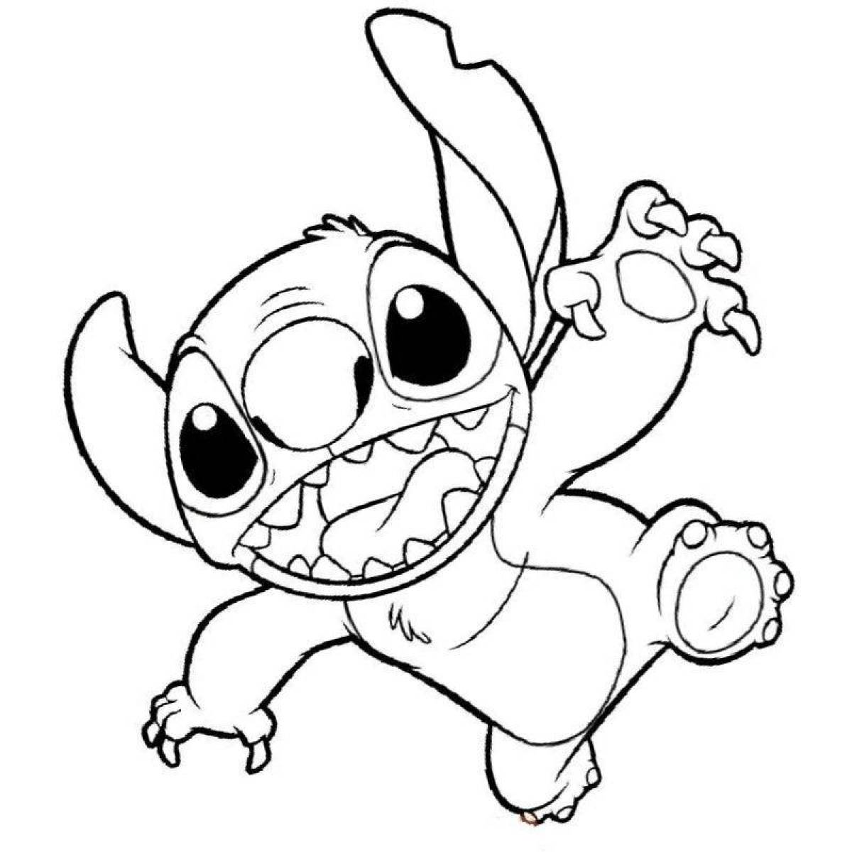 Animated stitching coloring page